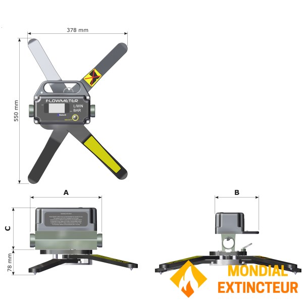 DN 100消火栓点検用電子流量計