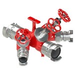 DSP DN65インレット×1、DSP DN65アウトレット×1、DSP DN40アウトレット×2、ロック付