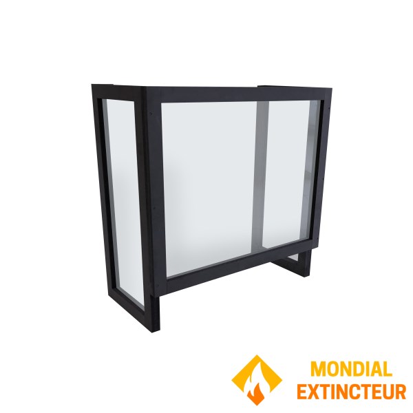 PARA-COVIDリターン付き保護スクリーン - ブラック