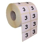소화기용 번호 매기기 - 롤당 200자리 - 숫자 3 - 15 X 20mm - 번호 매기기
