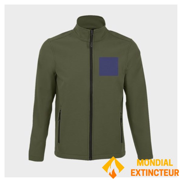 5 Vestes Zip personnalisées Army - Taille L - Cœur et dos
