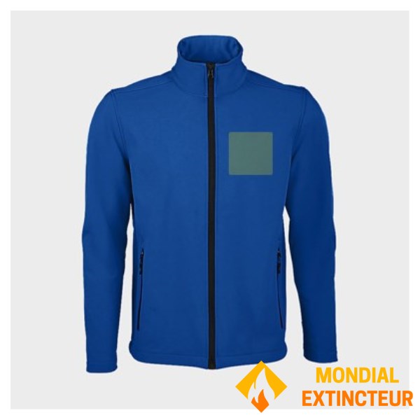 5 블루 퍼스널라이즈드 지퍼 재킷 - S 사이즈 - 하트 및 뒷면