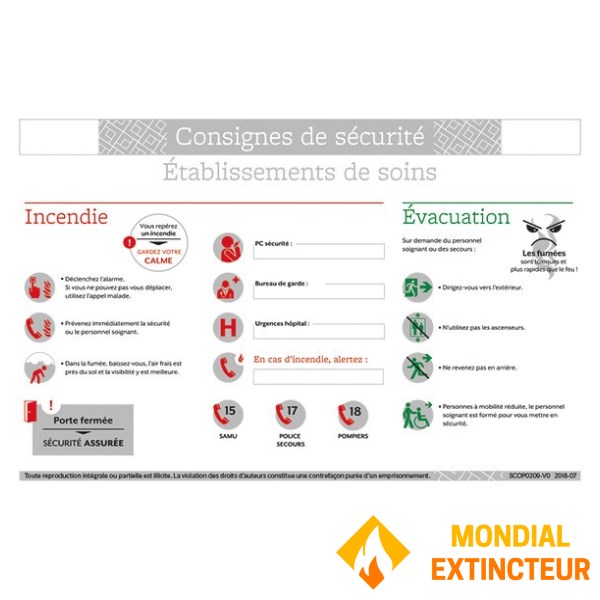 "요양 시설을" 위한 안전 지침 - A4 형식