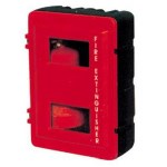 소화기용 창이 있는 이중 ADR 플라스틱 상자.