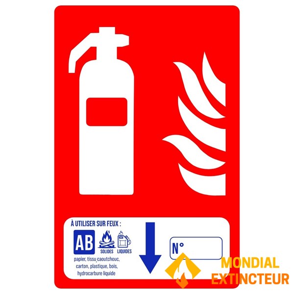 Panneau PVC eau pulvérisée additif 10 x 15 cm - Classe AB