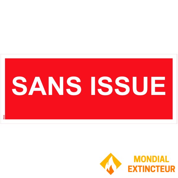 PVC "막다른" 길 표지판 - 200x80 mm