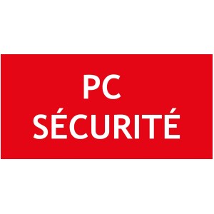 PVC "PC 안전" 표지판 - 200x100mm