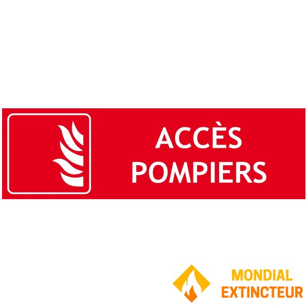 Panneau "ACCES POMPIERS"  300 X 100 mm