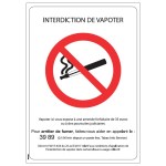 A5 formato PVC ženklas " "Vapingui draudžiama" 