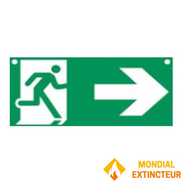 Didelė standi PVC plokštė "PICTO RIGHT EXIT" - 600 X 300 mm