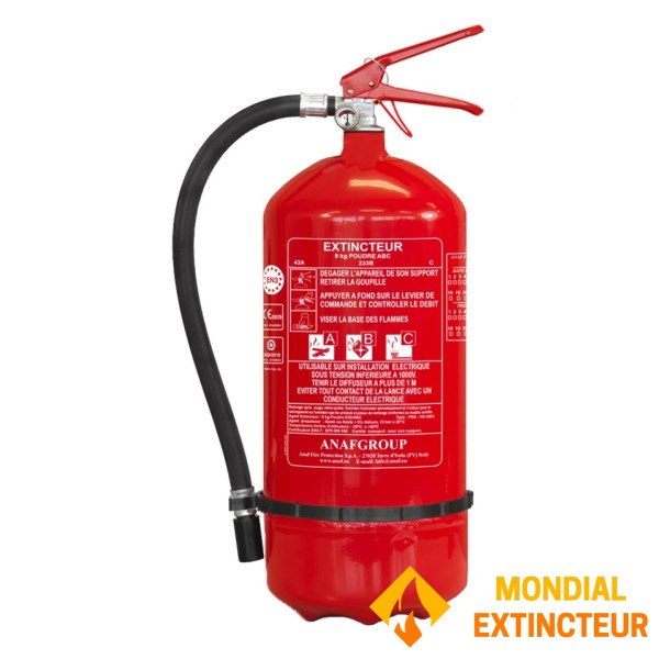 9 KG ABC miltelinis gesintuvas - ANAF prekės ženklas