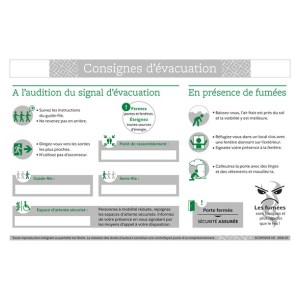 Saugos instrukcijos "Evakuacijos instrukcijos" - A4 formatas