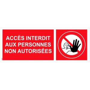 Ženklas " "Draudžiama įeiti be leidimo" " PVC - 200x80 mm