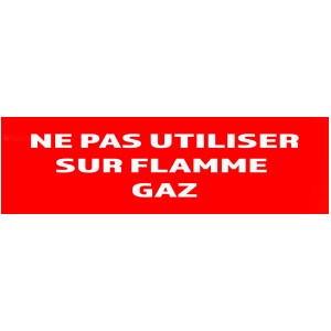 10 paneļi "Nelietot uz gāzes liesmas" 200 mm x 60 mm