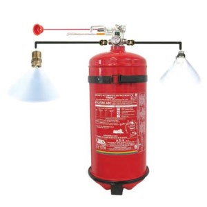 Automātiskais sausā pulvera ugunsdzēšamais aparāts laivām - 6 kg tilpums