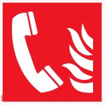 Avārijas telefona zīme - PVC - 30X30 cm