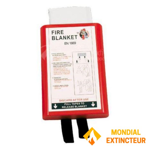 Couverture anti feu rigide 0,90 X 0,90 M. Norme EN1869