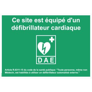 "Defibrilatora" zīme - PVC A4