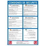 Drošības instrukcijas 6 valodās - A4 formātā