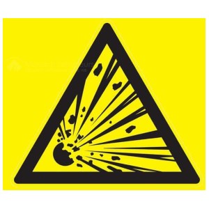 Sprādzienbīstamu materiālu panelis - W.200 x H.200 mm