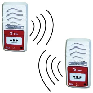 2 T4 radio signalizatoru komplekts ar skaņas un gaismas signāliem un atkārtotāju