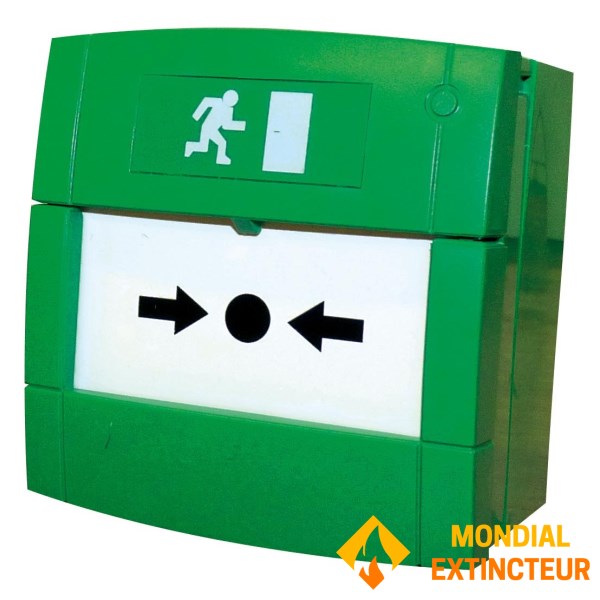 Zaļa manuālā durvju atbrīvošana - 2 X NO/NC