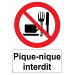 Zīme "Aizliegts piknikot" - PVC A5