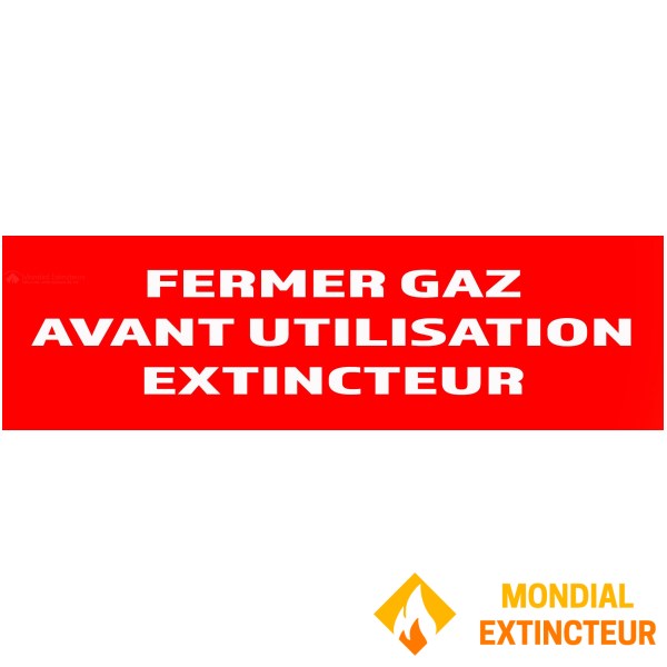 10 Borden "Sluit gas af voor gebruik blusser" 200mm x 60mm