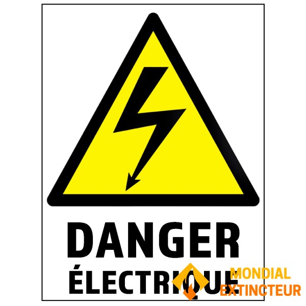 10 stickers ELECTRISCH GEVAAR afmeting 10 X 7 cm