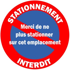 10 "verwijderbare" parkeerschrikstickers - 10 X 10 CM