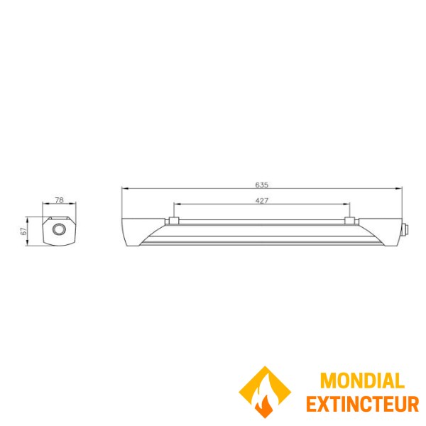 Armatuur op centrale bron Waterproof MULTI-VOLTAGE - 48VDC en 230VAC