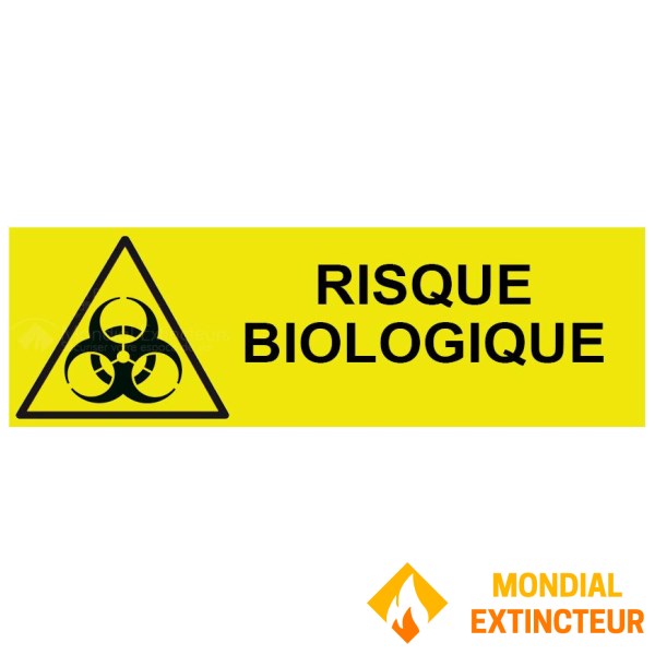 Biogevaar bord - B.300 x H.100 mm