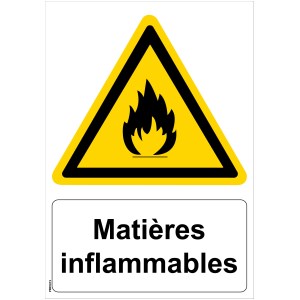 "Brandbaar materiaal" bord - PVC A4