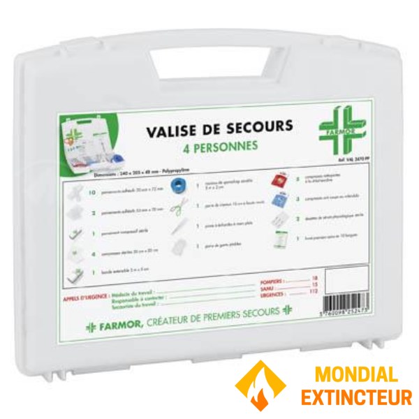 Eco 4-persoons EHBO koffer met handvat