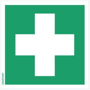 "Eerste hulp kit" bord - PVC 100x100 mm