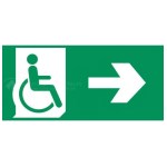 Evacuatiepaneel PMR Recht - PVC - L.200 x H.100 mm