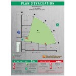 Evacuatieplan op Dibond Alu-Brushed Gold - A3-formaat