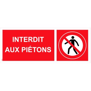 "Geen voetgangers" PVC - 200x80 mm