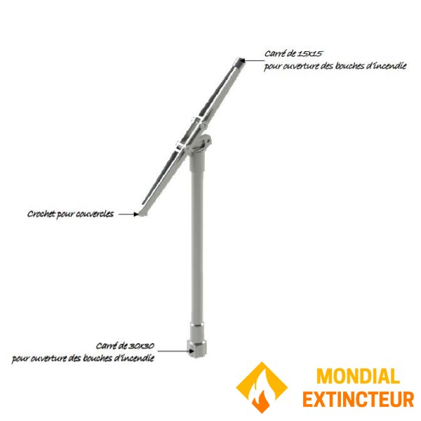 Gelede aluminium barrièresleutel