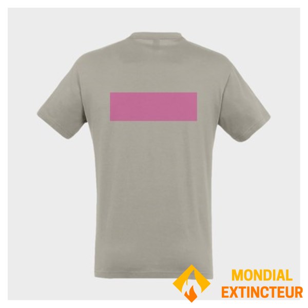 5 Grijze aangepaste T-shirts - Maat M - Rugvulling