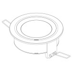 Inbouwset voor rond plafond "Spazio Luz" serie