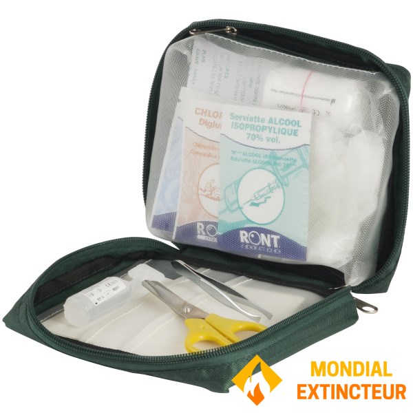 Trousse de secours individuelle Fermeture par zip