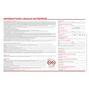 Juridisch bedrijfsinformatiebord - 600x400mm