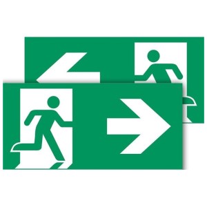 "PICTO FLÈCHE" PVC bord 500 X 250 mm - Recto Verso