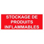 PVC "opslagpaneel voor brandbare producten" - 200x80 mm