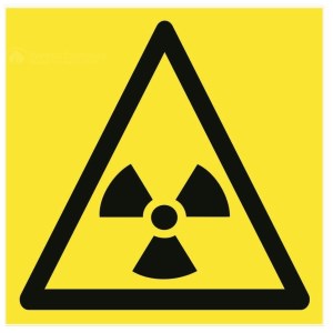 Paneel voor radioactieve materialen - B.200 x H.200 mm