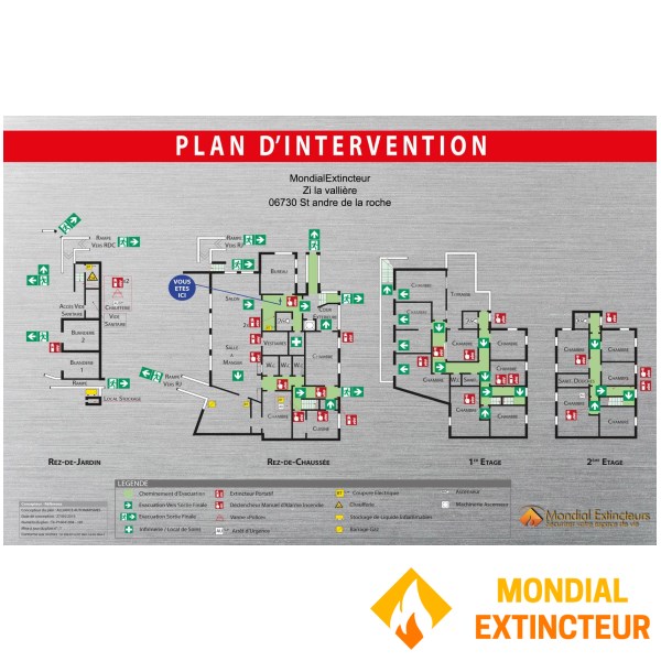 Plattegrond - Aluminium Dibond - A3-formaat