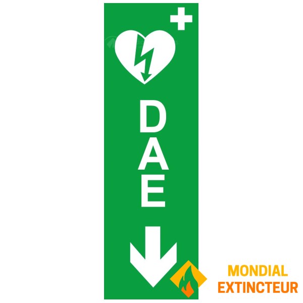 Recht defibrillatorpaneel - B.100 x H.300 mm