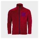 5 Rode gepersonaliseerde Zip Jackets - Maat L - Hart en rug