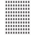 Set van "8" zelfklevende nummers om uw blussers te nummeren